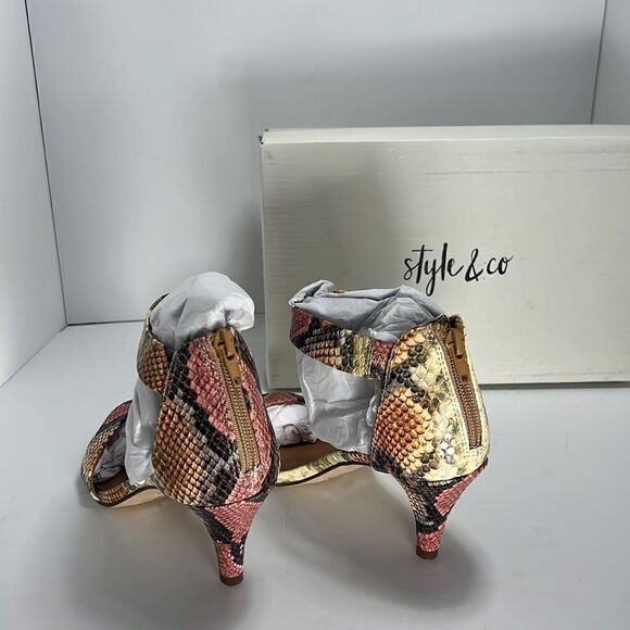 Style & Co Paycee Rainbow Snakeskin Dress Sandal size 7 M - Picture 3 of 6